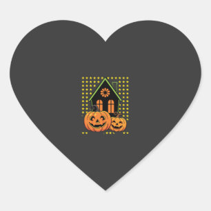 Schattig Halloween Pompoen Spoken Huis Ster Hart Sticker