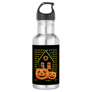 Schattig Halloween Pompoen Spoken Huis Ster Waterfles