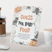 Schattig Halloween Raad Het Baby Food Baby shower Reclamebord Met Voetstuk (Insitu)