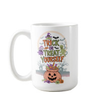 Schattig Halloween snoepgoed en pompoen ontwerp