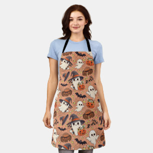 Schattig Halloween-spookje in Kawaii-stijl Schort