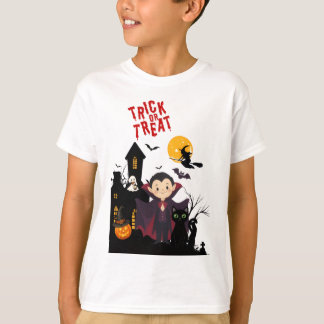 Schattig Halloween Vampier Trick Or Treat Grafisch T-shirt