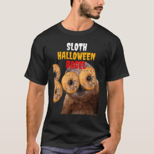 Schattig Haloween Luiaard Boo Bagel Kostuum T-shirt