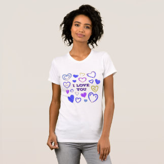 Schattig Hand Getekend Hart T-shirt
