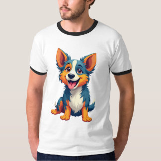 Schattig Happy Dog Graphic T-shirt - Speelse Puppy