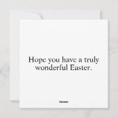 Schattig Happy Easter Bunny Rabbit Feestdagenkaart (Achterkant)