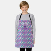 schattig hart BFF gepersonaliseerd kinder schort (Gedragen)