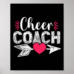 Schattig Hart Cheer Coach Cheerleading Cheerleader Poster