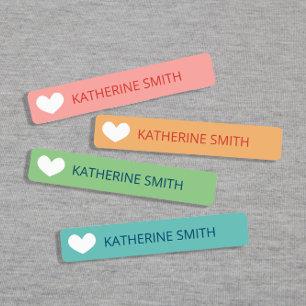 Schattig hart kleurrijk labels