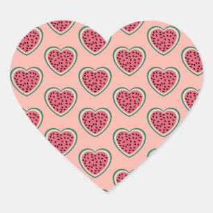 schattig hart kleurrijke palestine Watermeloenen Sticker