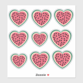schattig hart kleurrijke palestine Watermeloenen Sticker