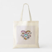 schattig hart tote bag (Achterkant)