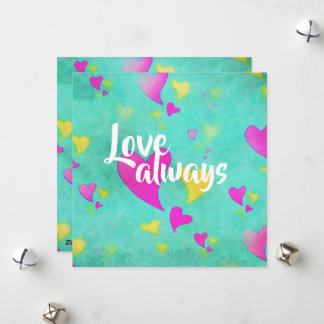 Schattig Hartpatroon Liefde Altijd Valentijn Feestdagenkaart