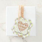 Schattig hartpatroon Modern Valentijn Groen Bedankjes Labels (In situ)