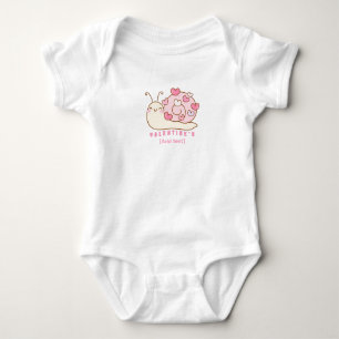 Schattig hartvormig slakken Valentijnsshirt voor b Romper