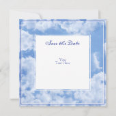 Schattig hartvormige wolk in blauwe lucht vrolijk (Achterkant)