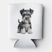 Schattig HD Miniatuur Schnauzer Puppy Portrait - E Blikjeskoeler (Voorkant)