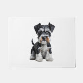 Schattig HD Miniatuur Schnauzer Puppy Portrait - E Deurmat (Voorkant)