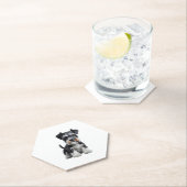 Schattig HD Miniatuur Schnauzer Puppy Portrait - E Kartonnen Onderzetters (Insitu)