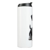 Schattig HD Miniatuur Schnauzer Puppy Portrait - E Thermosbeker (Gedraaid links)