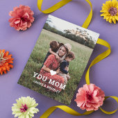 Schattig HEART LOVE YOU MOM Moederdag Foto Kaart