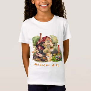 Schattig Heksje En Vos Magisch Meisje T-shirt