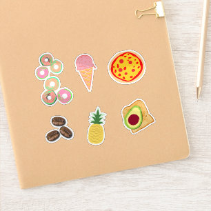Schattig Helder Eten Sticker