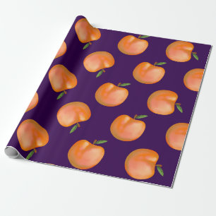 schattig helder perzik patroon cadeaupapier
