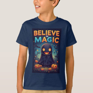 Schattig herfstkarakter met pompoen Halloween T-shirt