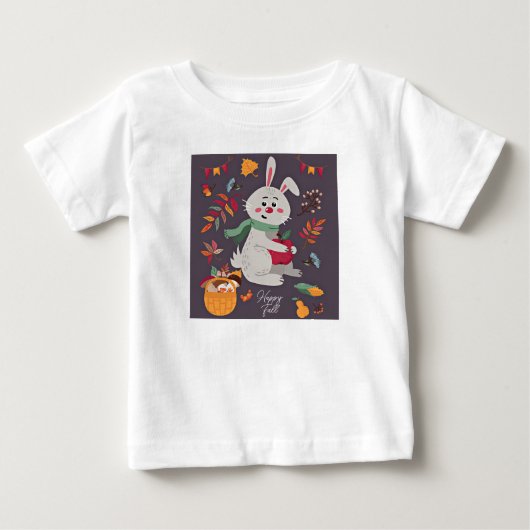 Schattig herfstkonijn met aangepaste tekst (Voorkant)