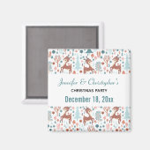 Schattig hert in Scandinavisch bos patroon save th Magneet (Voorkant / Achterkant)