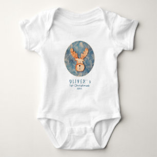 Schattig hert rendier baby`s eerste kerst romper