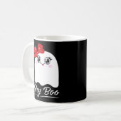 Schattig Hey Boo Halloween-ontwerp Koffiemok (Voorkant links)