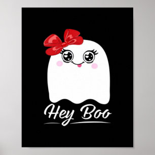 Schattig Hey Boo Halloween-ontwerp Poster