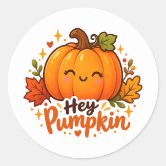 Schattig Hey Pumpkin Herfst Halloween Sticker