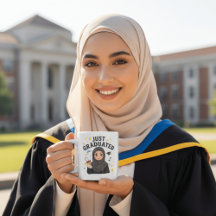 Schattig Hijab Afstudeer Meisje Is Net Afgestudeer