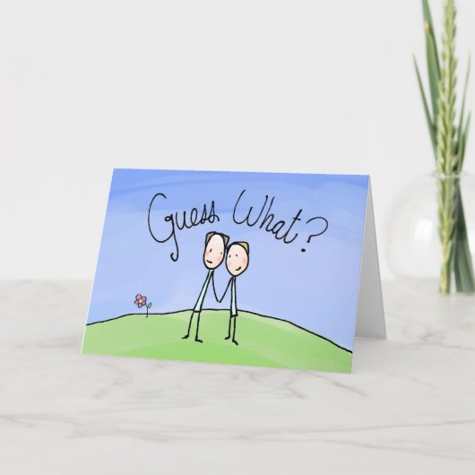 Schattig Homokoppel Raad Wat Aankondiging (Voorkant)