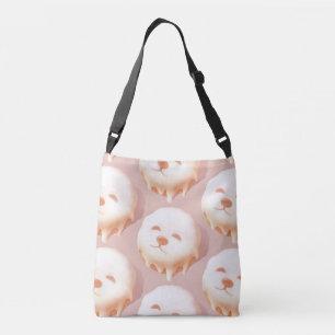 Schattig hondengezicht donut crossbody tas