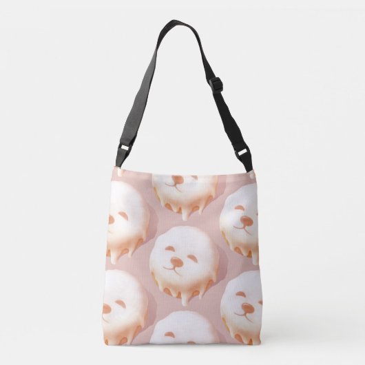 Schattig hondengezicht donut crossbody tas (Achterkant)