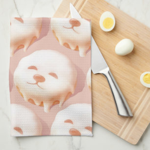 Schattig hondengezicht donut theedoek