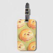 Schattig hondengezichtsbranderpatroon bagagelabel (Voorkant (verticaal))