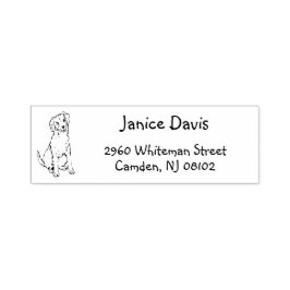 Schattig Hondenliefhebber retour adres zelf inkt s Zelfinktende Stempel