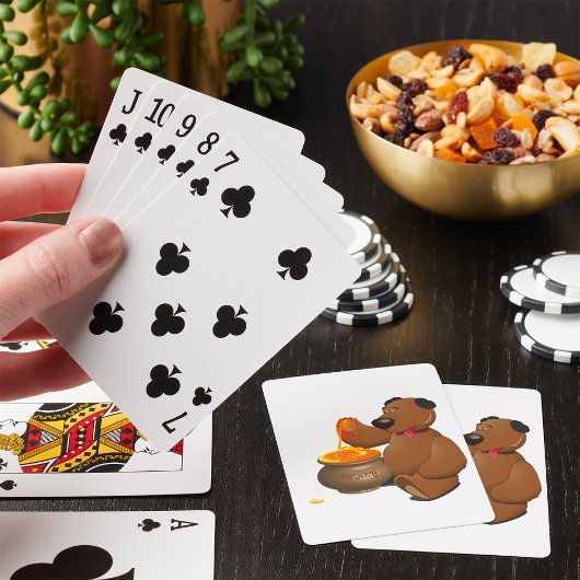 Schattig Honey Loving Beer met Honey Pot Pokerkaarten