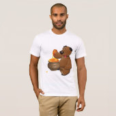 Schattig Honey Loving Beer met Honey Pot T-shirt (Voorkant volledig)