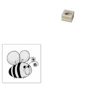 schattig honing hommel bij 	rubberstempel (Gestempeld)
