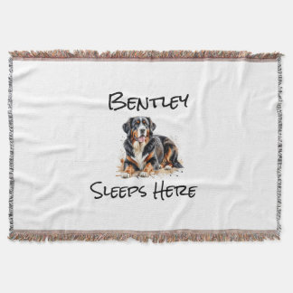 Schattig huisdier Berner Sennenhond Personaliseer Deken