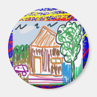 SCHATTIG HUISJE HOME : KINDER KUNST MAGNEET