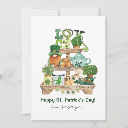 Schattig Iers prullariaanstataat St. Patrick's Day Feestdagenkaart (Voorkant)