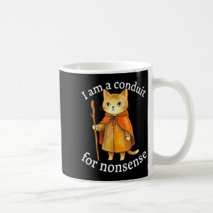 Schattig ik ben een kanaal voor onzin kat tovenaar koffiemok