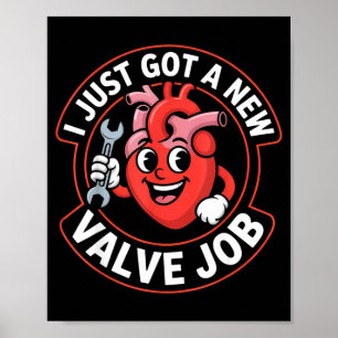 Schattig ik heb net een nieuwe klepbeurt hart humo poster
